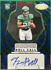 Breece Hall [Blue Etch] Football Cards 2022 Panini Certified Rookie Roll Call Signatures Prices