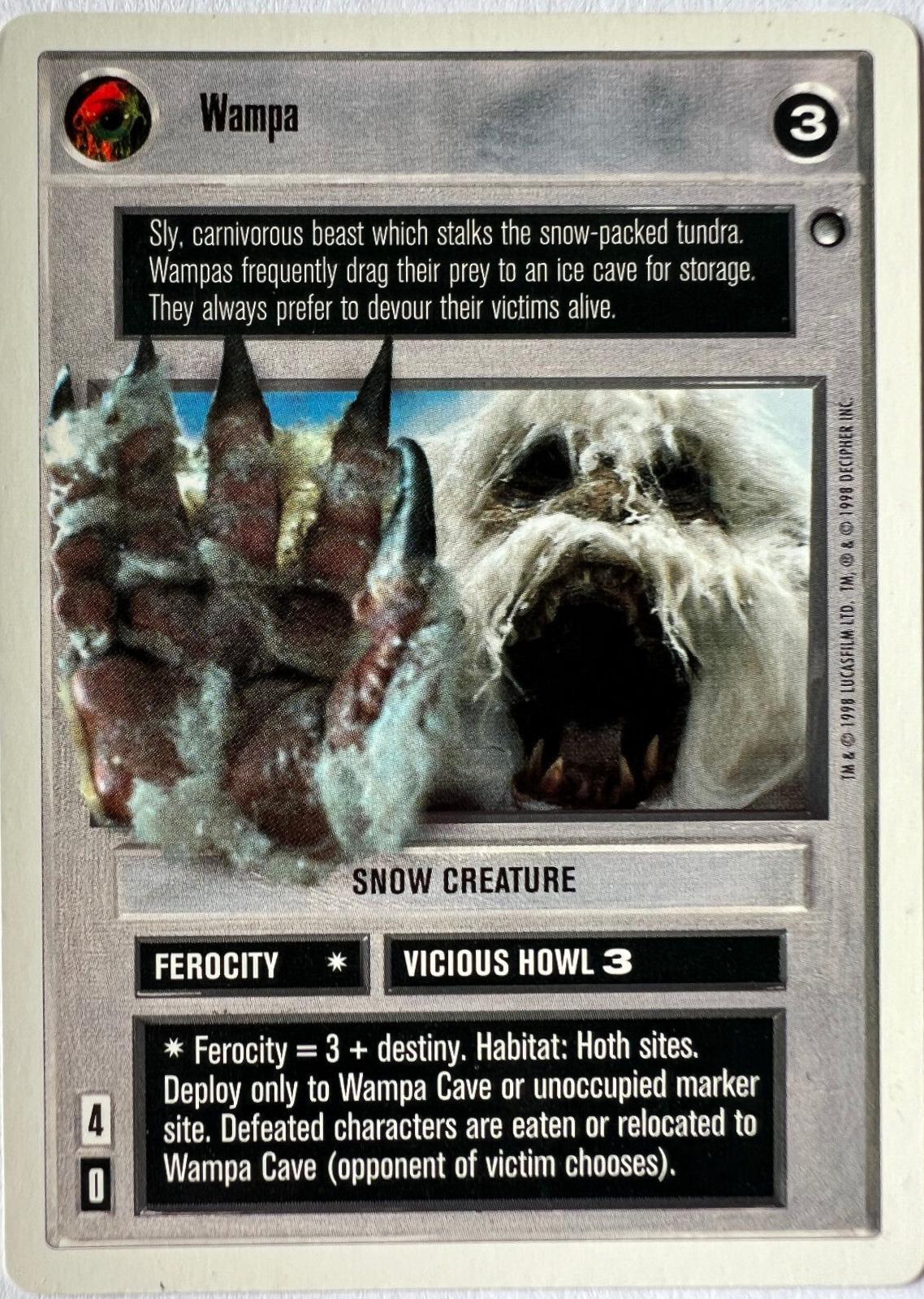 Wampa [Revised] Prices Star Wars CCG Hoth Star Wars Cards