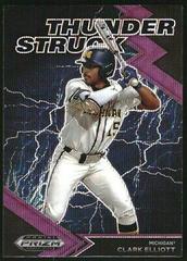 Clark Elliott [Purple Wave] #TH-CE Baseball Cards 2022 Panini Prizm Draft Picks Thunderstruck Prices