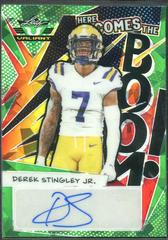 Derek Stingley Jr. [Crystal Green] #HB-DS1 Football Cards 2022 Leaf Valiant Autographs Here Comes the Boom Prices