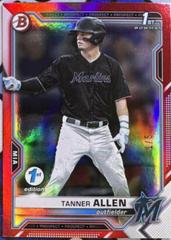 Tanner Allen [Red Foil] #BD-165 Baseball Cards 2021 Bowman Draft 1st Edition Prices