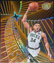 Giannis Antetokounmpo [Orange] #8 Basketball Cards 2021 Panini Illusions Shining Stars Prices