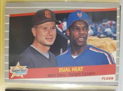 Dual Heat [M. Davis, D. Gooden] Baseball Cards 1989 Fleer Prices