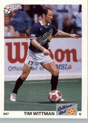 Tim Wittman Soccer Cards 1991 Soccer Shots MSL Prices