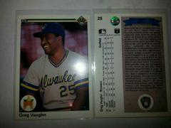 Greg Vaughn [Star Rookie] Baseball Cards 1990 Upper Deck Prices