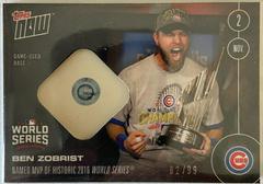 Ben Zobrist [Game Used Base Purple] #664-D Baseball Cards 2016 Topps Now Prices