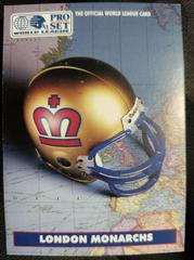 London Monarchs [wlaf Helmet Collectible] Football Cards 1991 Pro Set Wlaf Helmets Prices