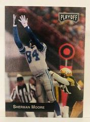 Herman Moore [Error Misspelled Sherman] #128 Football Cards 1993 Playoff Prices