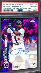 Travis Demeritte [Purple Refractor] Baseball Cards 2020 Topps Chrome Sapphire Rookie Autograph Prices