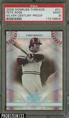 Pete Rose [Silver Century Proof] Baseball Cards 2008 Donruss Threads Prices