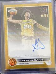 Alexandre Sarr [Gold Wave] #CA-AS2 Basketball Cards 2022 Topps Chrome OTE Overtime Elite Autographs Prices