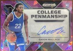 Cason Wallace [Purple Ice] #CP-CWL Basketball Cards 2023 Panini Prizm Draft Picks College Penmanship Autographs Prices