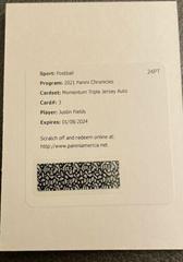 Justin Fields Football Cards 2021 Panini Chronicles Momentum Triple Jersey Autographs Prices