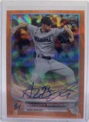 Anthony Bender [Orange Wave] Baseball Cards 2022 Topps Chrome Rookie Autographs Prices