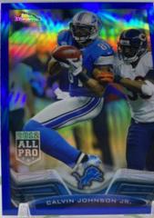 Calvin Johnson [Legs Together Blue Refractor] Football Cards 2013 Topps Chrome Prices