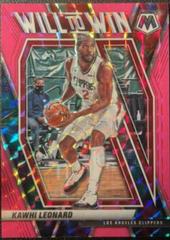 Kawhi Leonard [Pink Fluorescent] #3 Basketball Cards 2020 Panini Mosaic Will to Win Prices