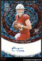 Clayton Tune #36 Football Cards 2023 Panini Spectra Rookie Autograph Neon Blue Prices