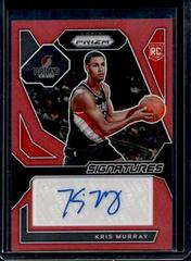 Kris Murray [Red Prizm] #11 Basketball Cards 2023 Panini Prizm Rookie Signature Prices