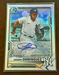 Jasson Dominguez [Autograph] #BDC-77 Baseball Cards 2021 Bowman Draft Chrome Prices