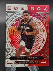 Zion Williamson [Red Flood] #10 Basketball Cards 2022 Panini Obsidian Equinox Prices