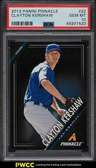 Clayton Kershaw #22 Baseball Cards 2013 Panini Pinnacle Prices