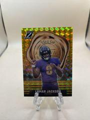 Lamar Jackson [Gold] #5 Football Cards 2023 Panini Zenith Zeal of Approval Prices