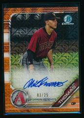 Alek Thomas [Orange] Baseball Cards 2019 Bowman Mega Box Chrome Autographs Prices