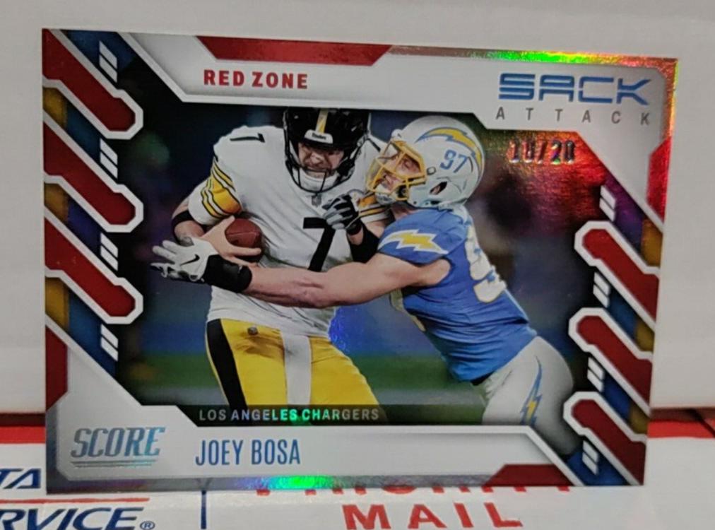 Joey Bosa [Red Zone] SAJB Prices 2022 Panini Score Sack Attack