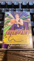 Christian Braun [Violet] #FP-CBD Basketball Cards 2022 Panini Court Kings Fresh Paint Autographs Prices