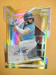 Junior Caminero [Status Die Cut Gold Signature] #164 Baseball Cards 2022 Panini Elite Extra Edition Prices