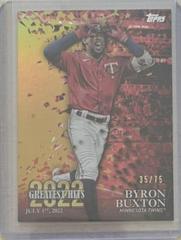 Byron Buxton [Gold] #22GH-5 Baseball Cards 2023 Topps 2022 Greatest Hits Prices