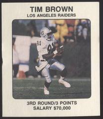 Tim Brown Football Cards 1989 Franchise Game Prices