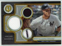 Aaron Judge [Gold] Baseball Cards 2024 Topps Tribute Triple Relic Prices