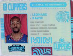 Kawhi Leonard #21 Basketball Cards 2022 Panini Contenders License to Dominate Prices