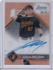 Jackson Holliday [Rose Gold] Baseball Cards 2023 Bowman Sterling Tek Autographs Prices