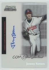 Jeremy Sowers [Autograph Refractor] #BS-JS Baseball Cards 2004 Bowman Sterling Prices