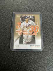 David Wright [Gold] #WC-5 Baseball Cards 2023 Topps Welcome to the Club Prices