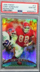 Tony Gonzalez [Refractor] Football Cards 1998 Topps Finest Prices