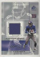 Amani Toomer #AT Football Cards 2001 SP Game Used Authentic Fabric Prices