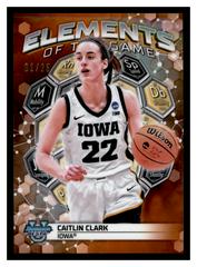 Caitlin Clark [Orange Refractor] #EG-3 Basketball Cards 2023 Bowman Best University Elements of the Game Prices