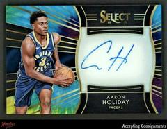 Aaron Holiday [Tie Dye Prizm] #AHD Basketball Cards 2018 Panini Select Rookie Signatures Prices