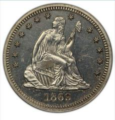 1869 [PROOF] Coins Seated Liberty Quarter Prices