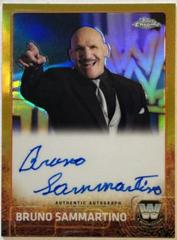 Bruno Sammartino [Gold] Wrestling Cards 2015 Topps Chrome WWE Autographs Prices