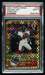 Michael Vick [Gold Xfractor] #158 Football Cards 2003 Topps Chrome Prices
