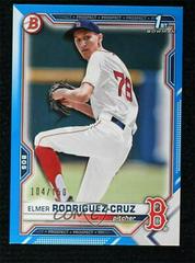 Elmer Rodriguez Cruz [Blue] #BD-37 Baseball Cards 2021 Bowman Draft Prices