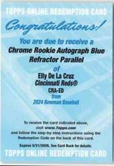 Elly De La Cruz #CRA-ED Baseball Cards 2024 Bowman Chrome Rookie Autograph Prices