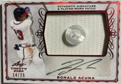 Ronald Acuna [Red] #PA-RA1 Baseball Cards 2020 Leaf Trinity Patch Autographs Prices
