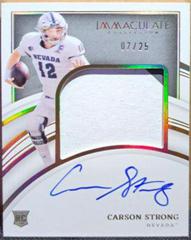 Carson Strong #RA-CST Football Cards 2022 Panini Immaculate Collegiate Rookie Autographs Prices