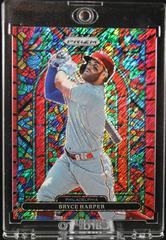 Bryce Harper [Red Shimmer Prizm] #SG-4 Baseball Cards 2022 Panini Prizm Stained Glass Prices