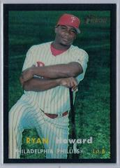 Ryan Howard [Chrome Black Refractor] #53 Baseball Cards 2006 Topps Heritage Chrome Prices